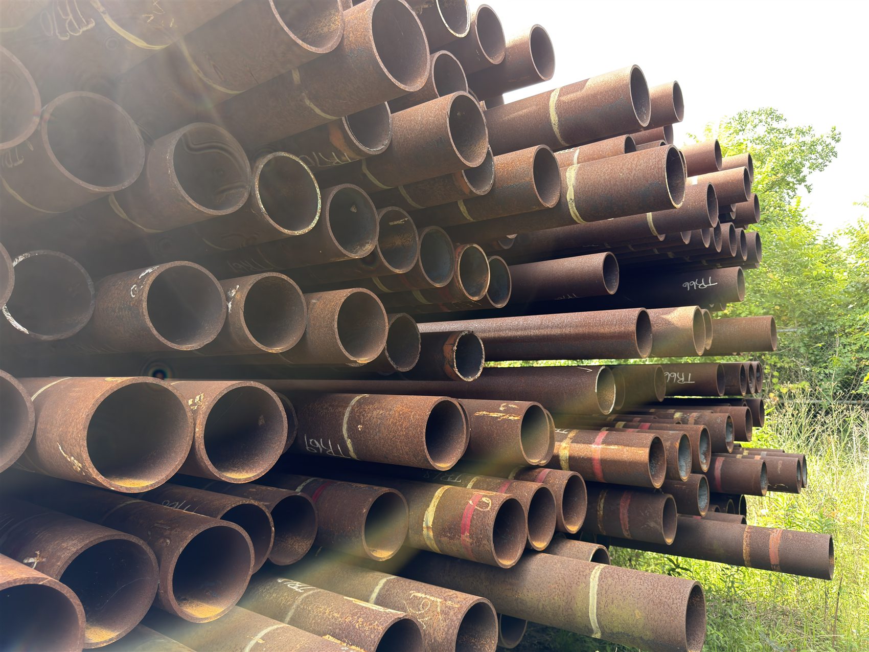 Steel pipe and material at the Gold Star Metals yard