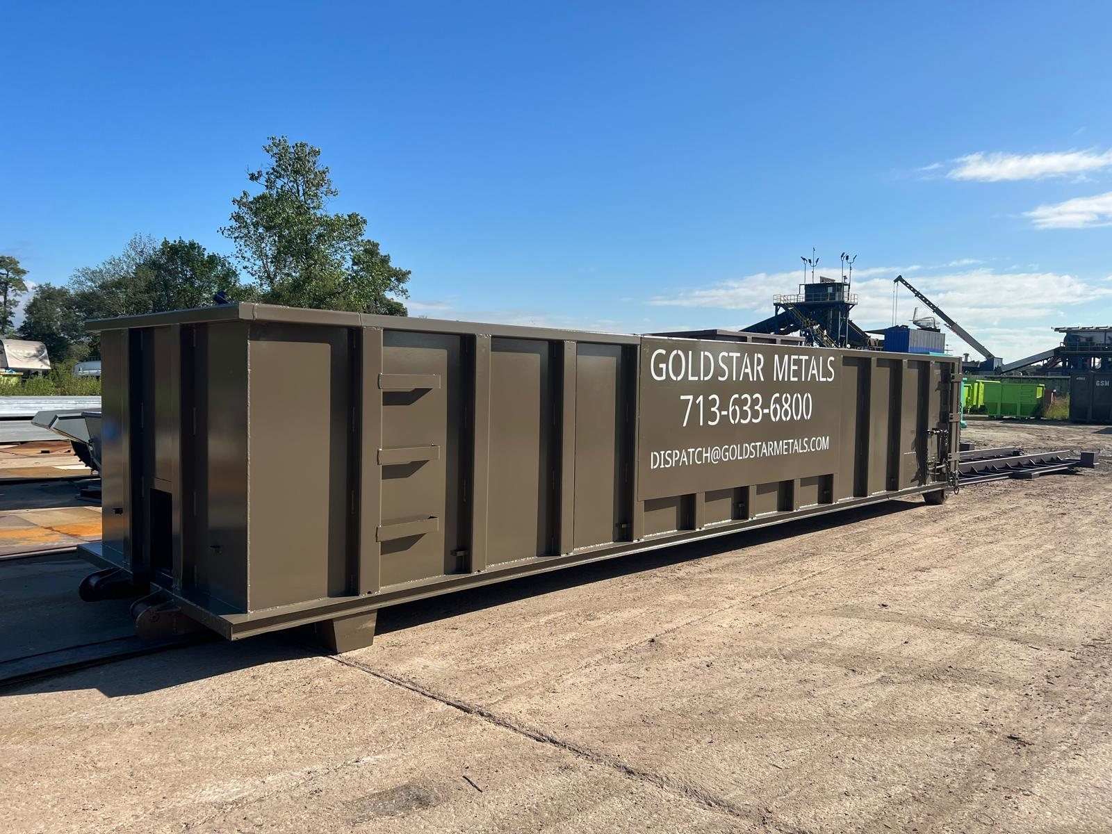 GSM roll-off container ready for placement