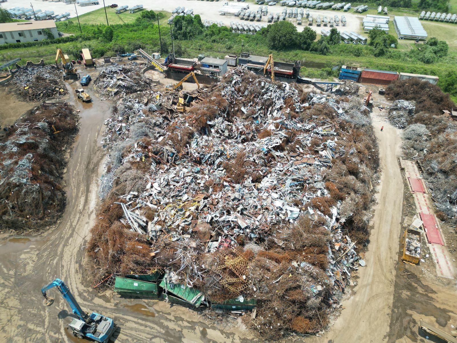 Aerial view of the Gold Star Metals scrap yard